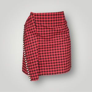 No. 21 Red Plaid & Diamanté Mini Skirt 🥀